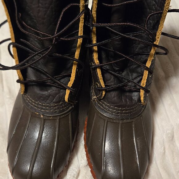Unisex LL Bean Bison Leather boots - Picture 3 of 6